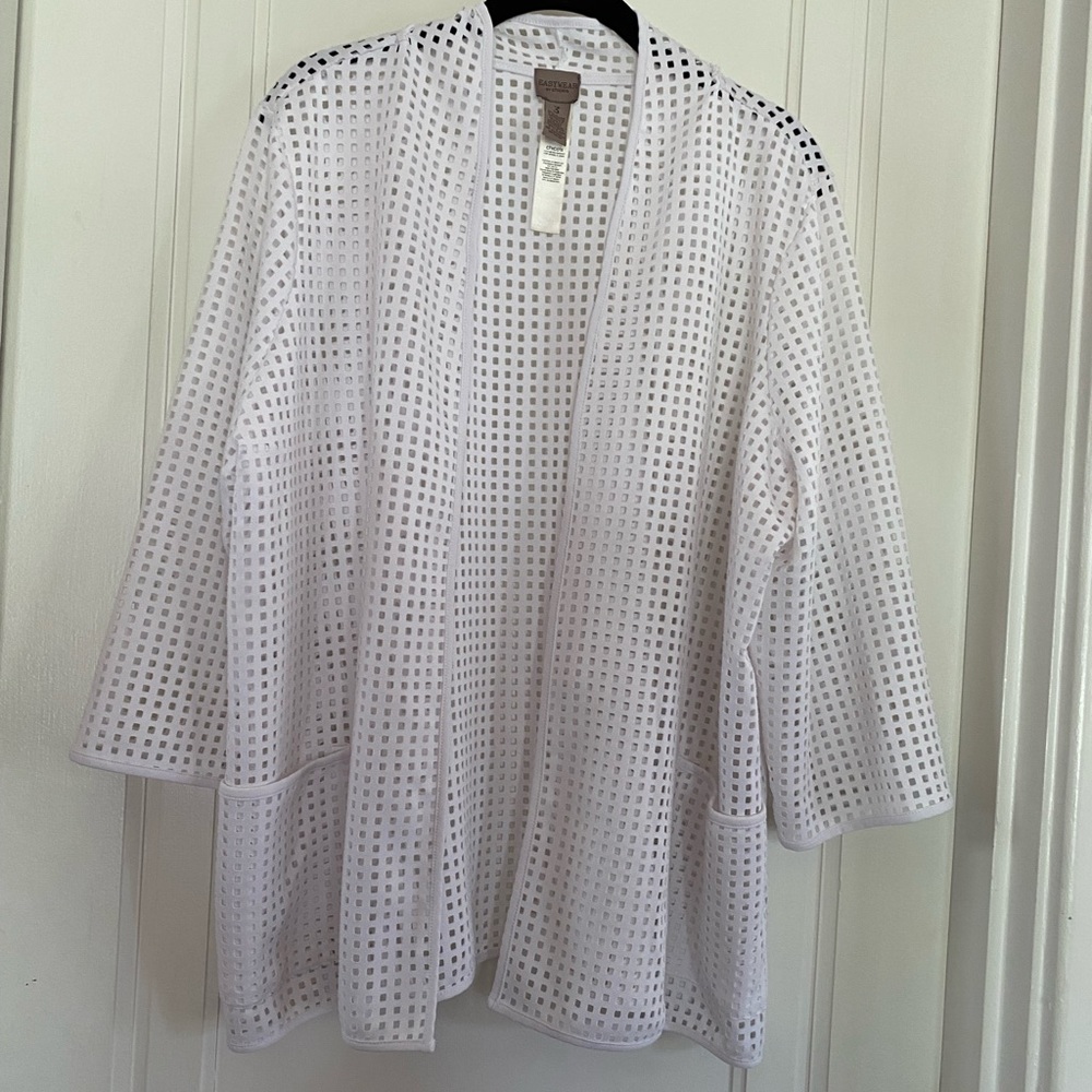 Chicos White Open Jacket